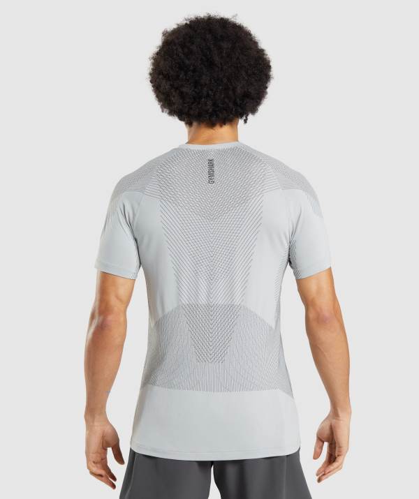 Panske Tricka Gymshark Apex Seamless Svetlo Siva Čierne / Siva | QU4031965